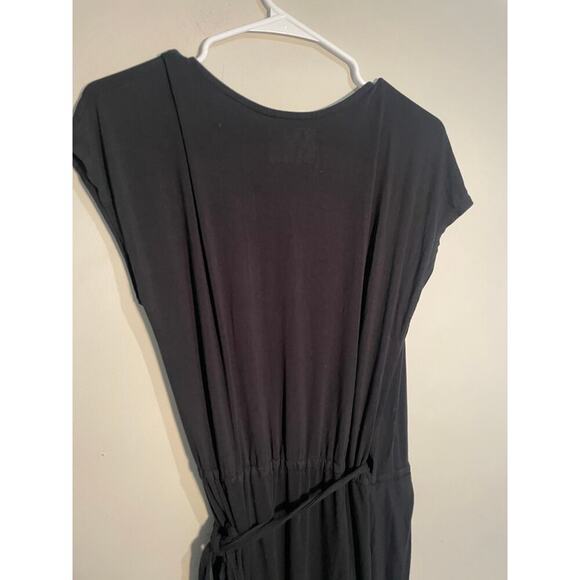 Tonlé Lotus Wrap Dress in Black Ethically Made - Picture 8 of 11